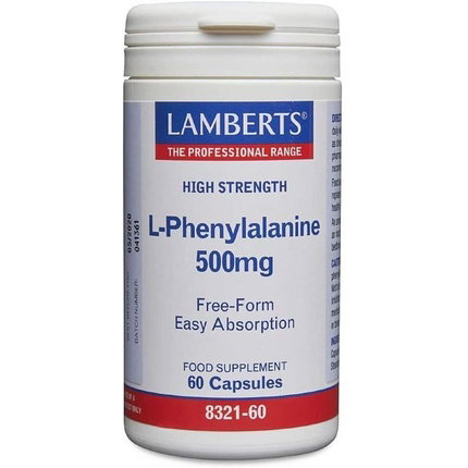 Lamberts L-Fenilalanina 500 mg, 60 cápsulas