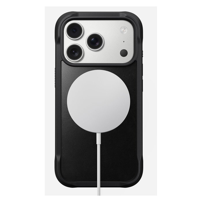 Nomad Rugged Leather Case iPhone 17 Pro Negro Horween