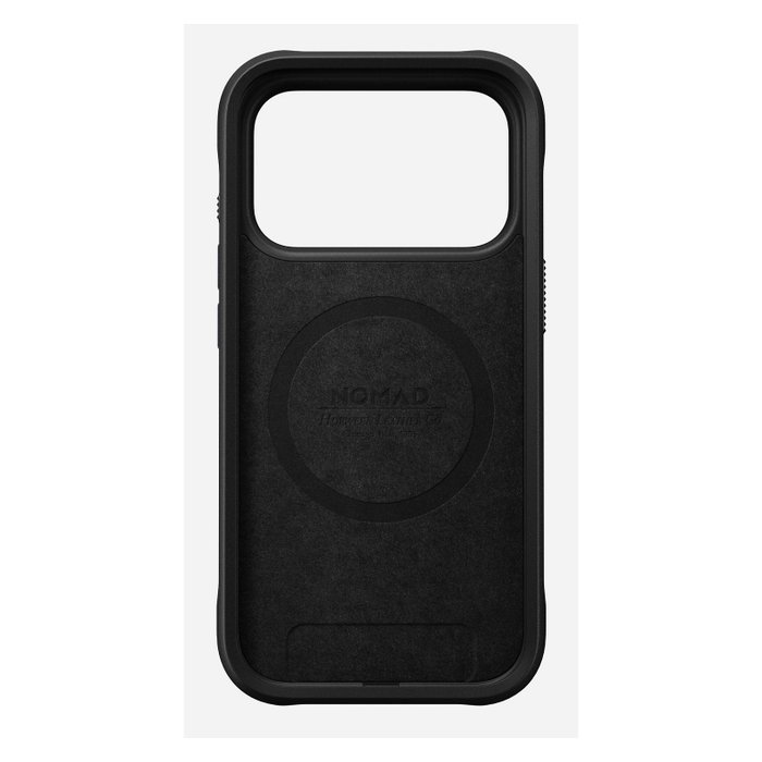 Nomad Rugged Leather Case iPhone 17 Pro Negro Horween