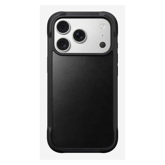 Nomad Rugged Leather Case para iPhone 17 Pro, Color Negro, Cuero Horween Nomad Rugged Leather Case para iPhone 17 Pro, Color Negro, Cuero Horween