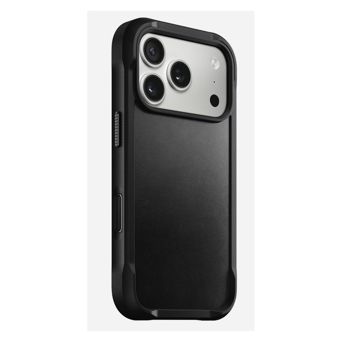 Nomad Rugged Leather Case iPhone 17 Pro Negro Horween