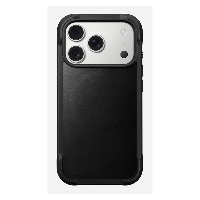 Nomad Rugged Leather Case para iPhone 17 Pro, Color Negro, Cuero Horween Nomad Rugged Leather Case para iPhone 17 Pro, Color Negro, Cuero Horween