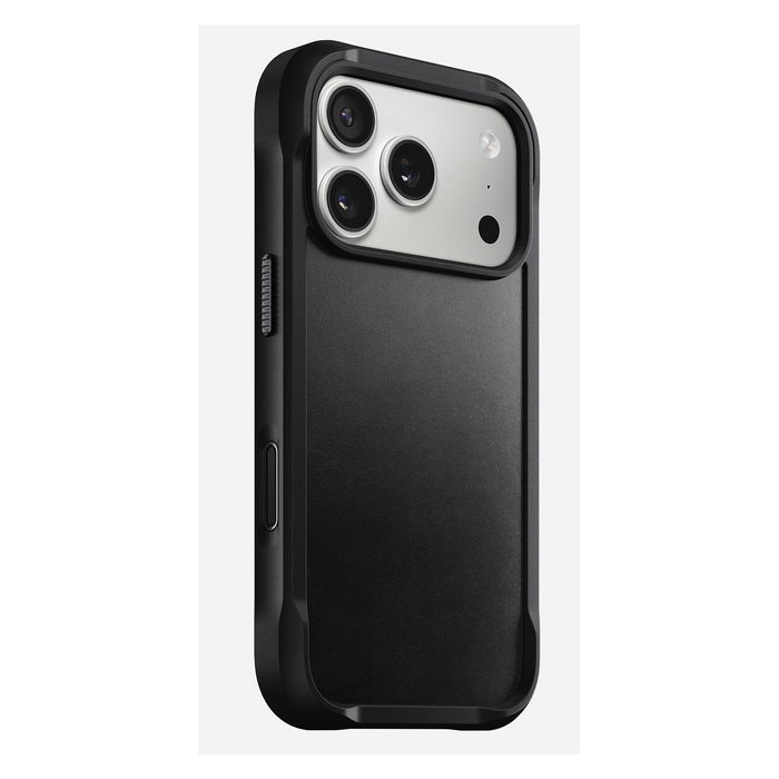 Nomad Rugged Leather Case para iPhone 17 Pro, Color Negro, Cuero Horween Nomad Rugged Leather Case para iPhone 17 Pro, Color Negro, Cuero Horween