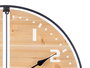 Giftdecor Reloj de Pared Redondo en Madera MDF y Metal, Color Marrón y Negro, 60 cm Alto x 60 cm Ancho x 5 cm Profundidad (Set de 4)