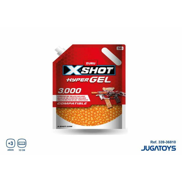 Zuru Hypergel X-Shot 3.000 bolas de gel en blíster de 12 cm Zuru Hypergel X-Shot 3.000 bolas de gel en blíster de 12 cm