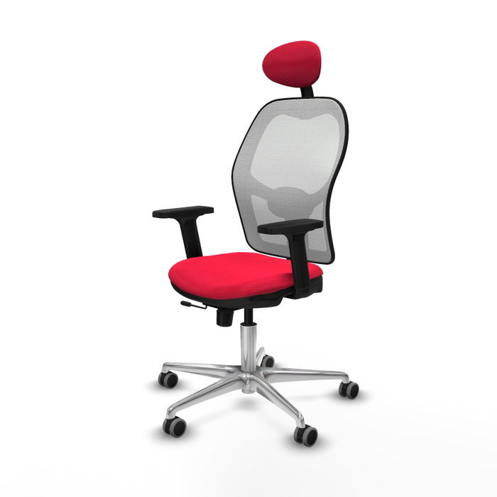 PIQUERAS Y CRESPO Silla de oficina Jorquera Roja con Malla Blanca PIQUERAS Y CRESPO Silla de oficina Jorquera Roja con Malla Blanca