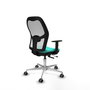 PIQUERAS Y CRESPO Silla de oficina Jorquera con mecanismo Sincro/Traslack, Turquesa y Blanco