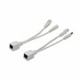 Digitus DN-95001 Juego de cables PoE pasivos, divisor + inyector, Blanco