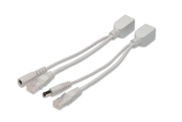 Digitus DN-95001 Adaptador e Inyector PoE Pasivo Fast Ethernet 10/100 Mbit/s para Alimentación por Cable, Blanco