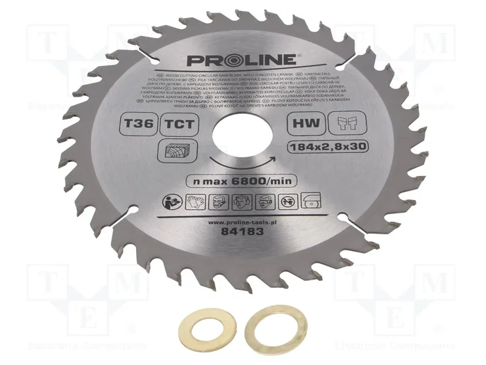 PROLINE Sierra circular de 184mm con 36 dientes para madera PROLINE Sierra circular de 184mm con 36 dientes para madera