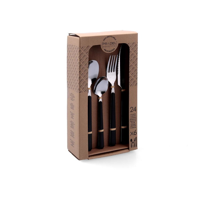 24 Cubiertos Inox y Mango Abs Tonic Pradel 1,5 mm