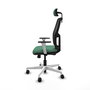 PIQUERAS Y CRESPO - Mejor silla para teletrabajar Alfera con brazos ByN, mecanismo Sincro/Traslack, cabecero 2D, apoyo lumbar 1D y respaldo fijo, ideal para home office.