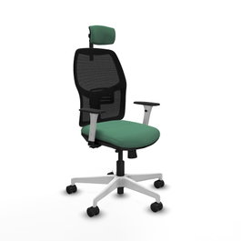PIQUERAS Y CRESPO Silla Alfera Verde Esmeralda con Brazos ByN