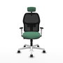 PIQUERAS Y CRESPO - Mejor silla para teletrabajar Alfera con brazos ByN, mecanismo Sincro/Traslack, cabecero 2D, apoyo lumbar 1D y respaldo fijo, ideal para home office.