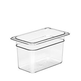 DB MARK Cubeta GN 1/4-150, Cubeta de Policarbonato para Almacenaje, 3.7 Litros, 265x162x150 mm