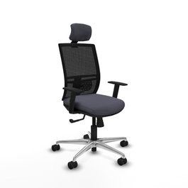 PIQUERAS Y CRESPO Silla de oficina Yunquera con mecanismo Sincro Gris oscuro