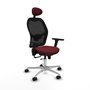 PIQUERAS Y CRESPO Silla de oficina Jorquera Granate/Negro con Mecanismo Sincro/Traslack