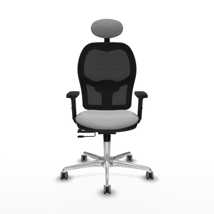 PIQUERAS Y CRESPO Silla de oficina Jorquera con mecanismo Sincro/Traslack Gris claro y Negro