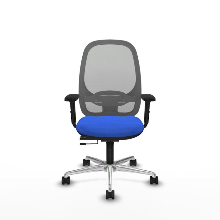 PIQUERAS Y CRESPO Silla de oficina Cilanco con mecanismo Sincro/Traslack, Azul y Gris