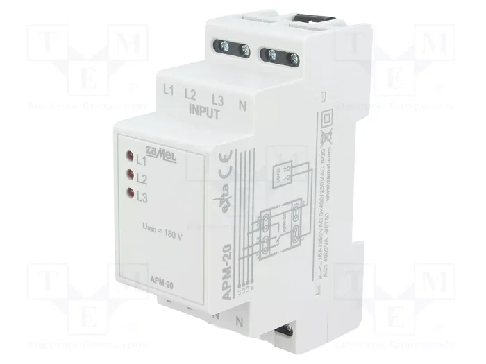 ZAMEL APM-20 Relé de monitorización de tensión 230VAC/16A ZAMEL APM-20 Relé de monitorización de tensión 230VAC/16A