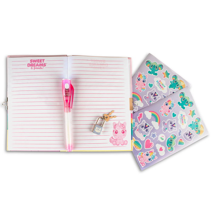 Kids Licensing Diario Secreto Sweet Dreams with Friends con Candado y Bolígrafo Mágico Kl11632