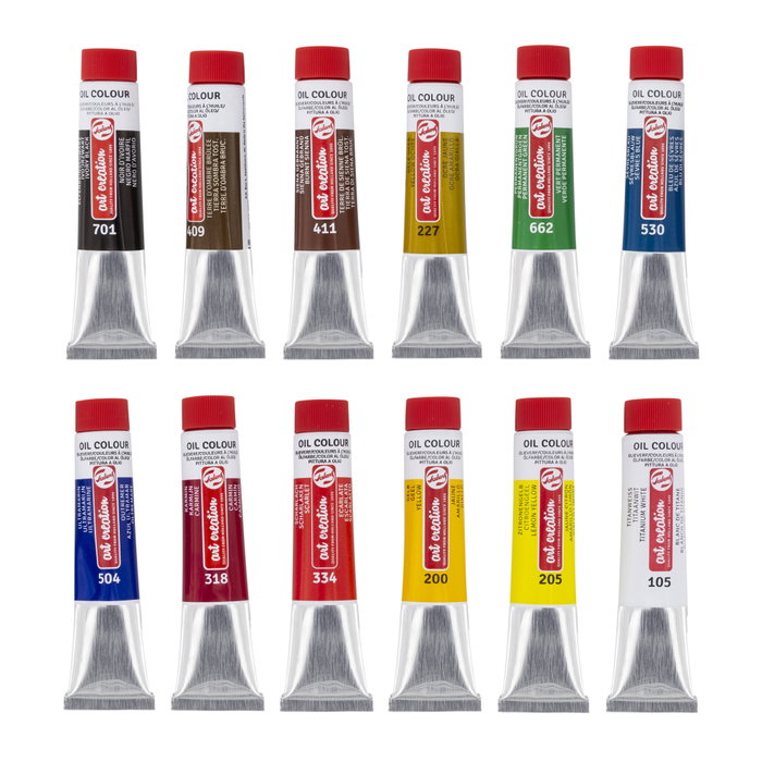 Talens Art Creation Set de Iniciación de Pintura al Óleo con 12 Tubos de 12 ml