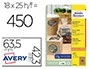 Avery Etiquetas Adhesivas Kraft Efecto Cartón Ovaladas 63,5x42,3 mm Removibles Ink-Jet Láser Caja 320 Unidades