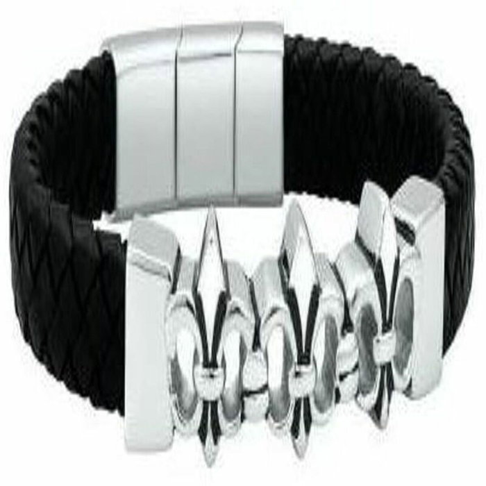 Police S14AMV01B Pulsera de Cuero Negro para Hombre Police S14AMV01B Pulsera de Cuero Negro para Hombre