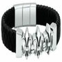 Police S14AMV01B Pulsera de Cuero Negro para Hombre