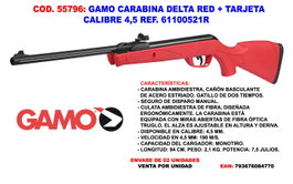 GAMO Carabina Delta Junior Rojo Calibre 4,5 mm