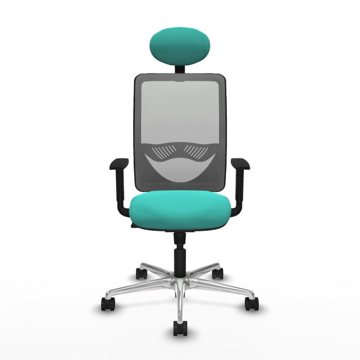 PIQUERAS Y CRESPO Silla de oficina Zulema con mecanismo Sincro, Turquesa y Gris PIQUERAS Y CRESPO Silla de oficina Zulema con mecanismo Sincro, Turquesa y Gris
