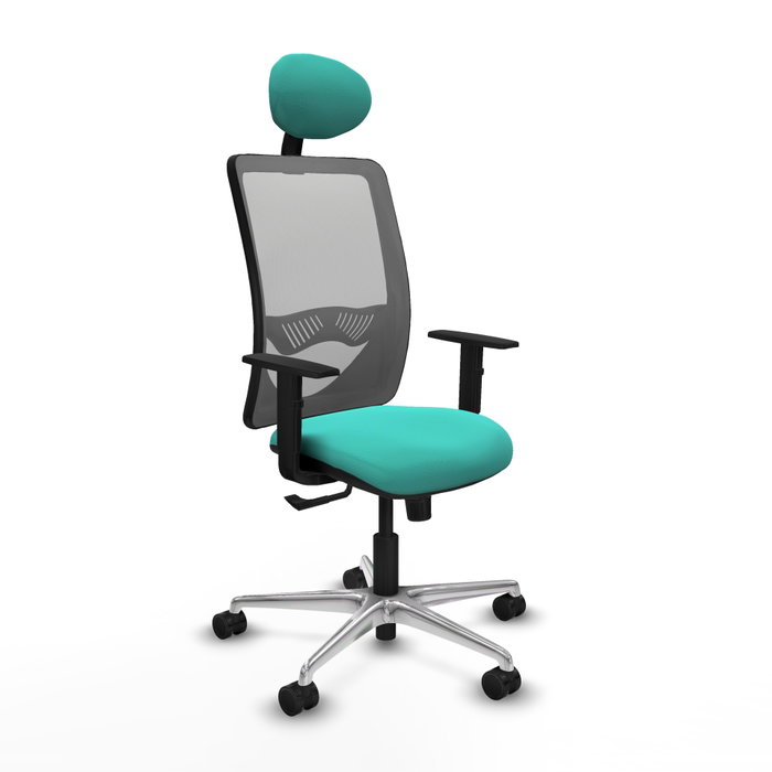 PIQUERAS Y CRESPO Silla de oficina Zulema con mecanismo Sincro, Turquesa y Gris PIQUERAS Y CRESPO Silla de oficina Zulema con mecanismo Sincro, Turquesa y Gris