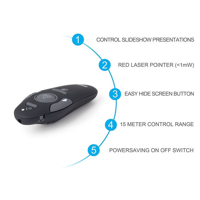 August LP205R Presenter con Laserpointer August LP205R Presenter con Laserpointer