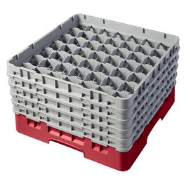 CAMBRO - 49S958-416 - Cesta de lavado 49 comp. 5 alturas - 6 cm Ø máx. - alt. máx. 25,8 cm - 50 x 50 x 30,8 cm - Arándano