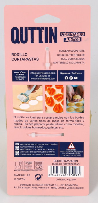 Quttin Rodillo Cortapastas Circular -96- (Pack de 24 unidades) Build