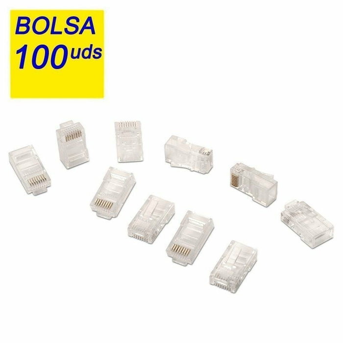 Aisens Pack de 100 Conectores RJ45 CAT.5e AWG24 Transparente Aisens Pack de 100 Conectores RJ45 CAT.5e AWG24 Transparente
