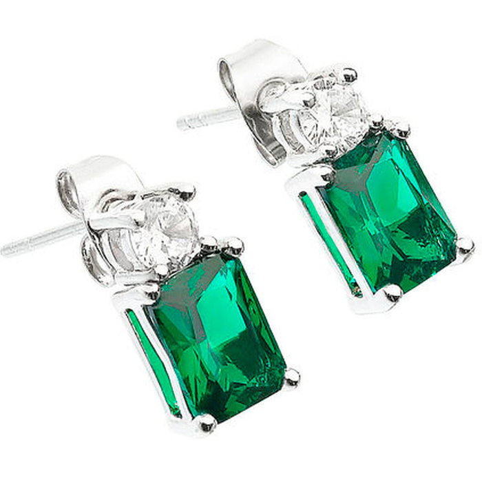 Chiara Ferragni Pendientes Emerald Ear Silver Verde Chiara Ferragni Pendientes Emerald Ear Silver Verde