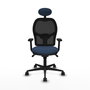 PIQUERAS Y CRESPO Silla de oficina Jorquera con mecanismo Sincro, Azul marino y Negro