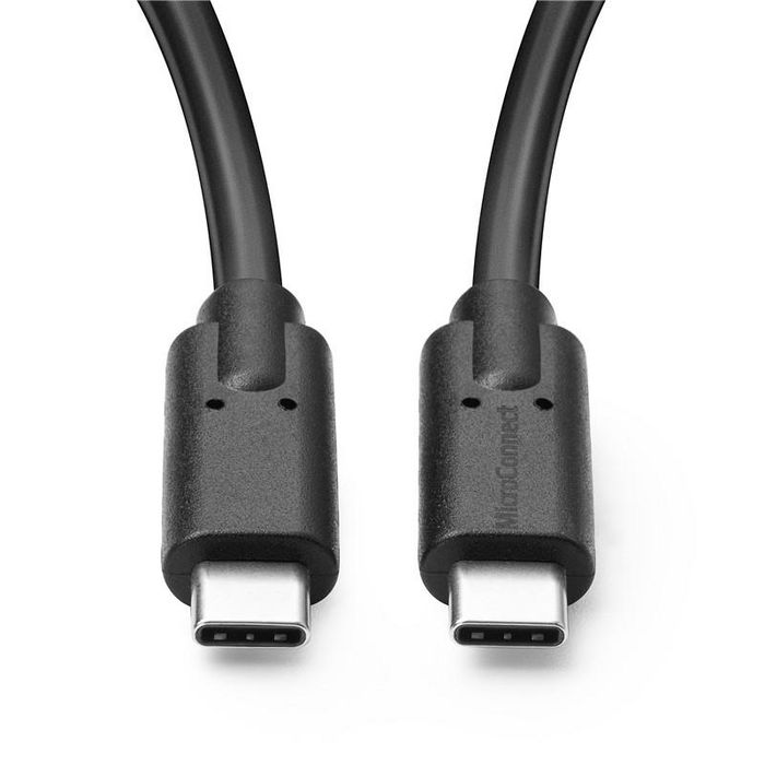 MicroConnect Cable USB-C a USB-C 0,25m 100W 20Gbps 4K60Hz para Conexión de Dispositivos USB Externos