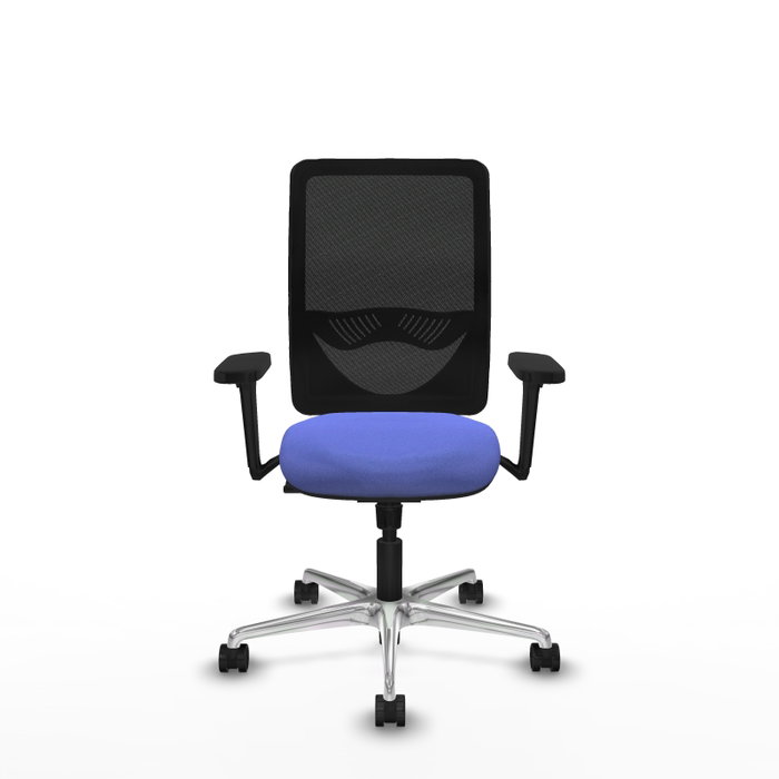 PIQUERAS Y CRESPO Silla de oficina Zulema con mecanismo Sincro, Azul claro y Negro