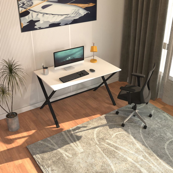 Hanah Home Escritorio de Estudio Elite Negro y Blanco 120x70x77 cm Hanah Home Escritorio de Estudio Elite Negro y Blanco 120x70x77 cm