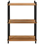 Home Deco Factory Estantería 3 Niveles Cocooning 60x30x84 cm Madera Pino Mdf Imitación Acacia