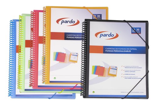 Pardo Carpeta Studio Style con 30 fundas espiral Negro Pardo Carpeta Studio Style con 30 fundas espiral Negro