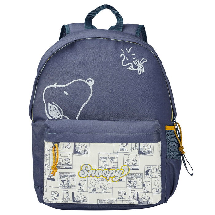 Cyp Brands Mochila Snoopy Peanuts 40cm Adaptable con 2 Compartimentos y Bolsillo Lateral para Botellas Cyp Brands Mochila Snoopy Peanuts 40cm Adaptable con 2 Compartimentos y Bolsillo Lateral para Botellas