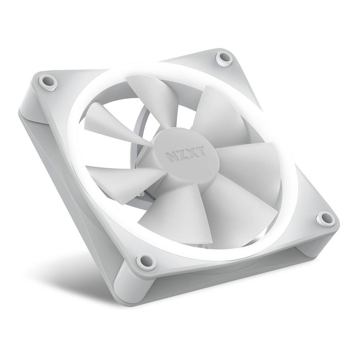 NZXT F120 RGB Ventilador PC 120mm Blanco RF-R12SF-W1 - F-Serie, LED, 500-1800 RPM, 4 Pines