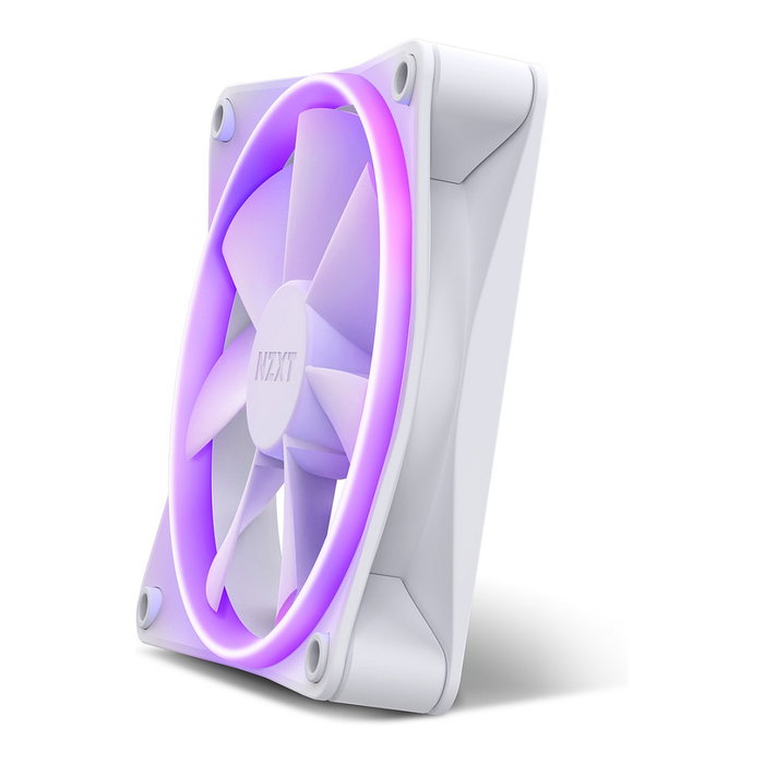 NZXT F120 RGB Ventilador PC 120mm Blanco RF-R12SF-W1 - F-Serie, LED, 500-1800 RPM, 4 Pines