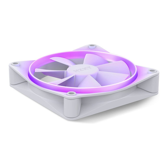 NZXT F120 RGB Ventilador PC 120mm Blanco RF-R12SF-W1 - F-Serie, LED, 500-1800 RPM, 4 Pines