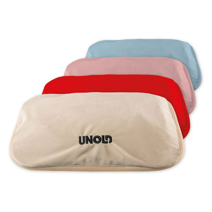 UNOLD 86014 Bolsa de Agua Caliente Eléctrica Rosa, 380W, Calentamiento Rápido 10 Min, Control de Temperatura y Apagado Automático