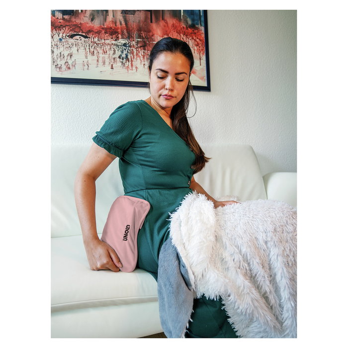 UNOLD 86014 Bolsa de Agua Caliente Eléctrica Rosa, 380W, Calentamiento Rápido 10 Min, Control de Temperatura y Apagado Automático