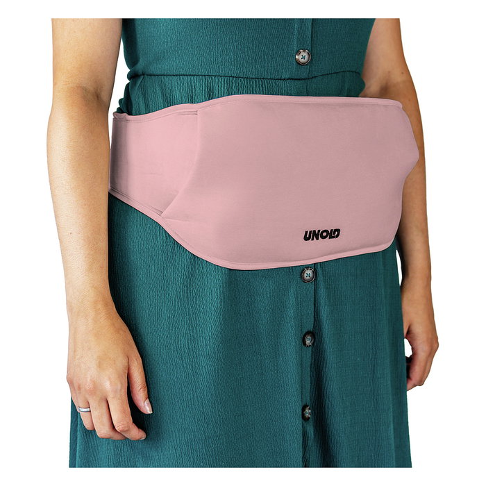 UNOLD 86014 Bolsa de Agua Caliente Eléctrica Rosa, 380W, Calentamiento Rápido 10 Min, Control de Temperatura y Apagado Automático